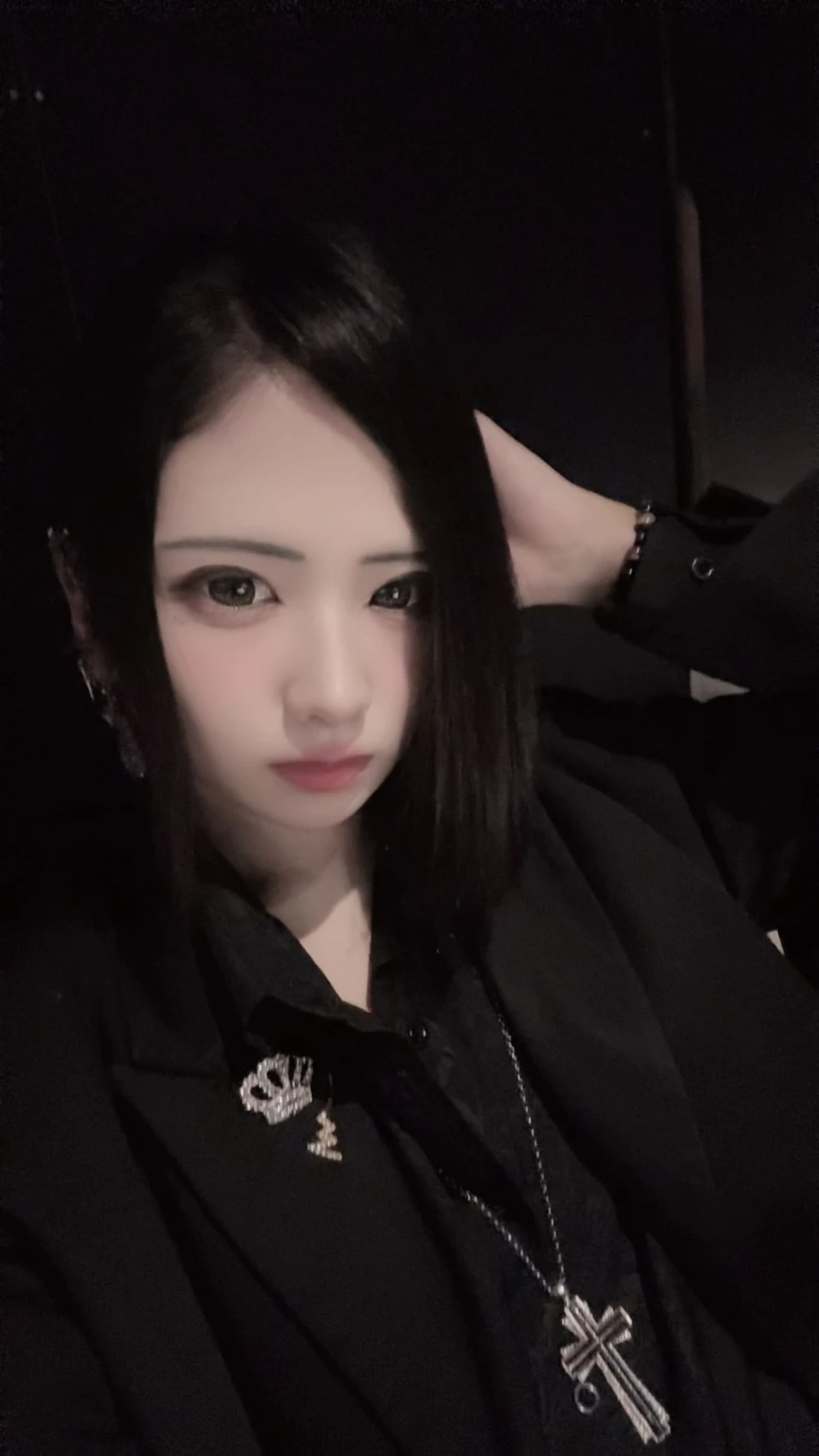 夜中に